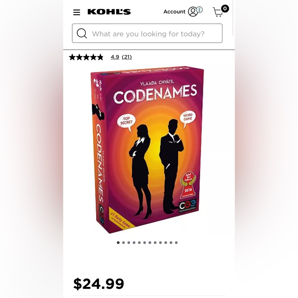 Czech Games CODENAMES - Spy Game Brand New, Unopened in Box!